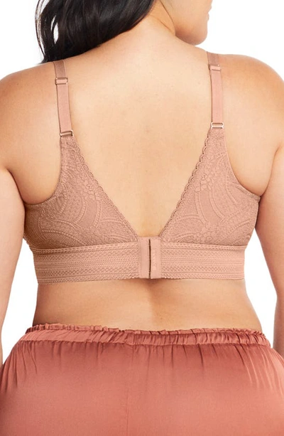 Shop Glamorise Bramour Gramercy Luxe Lace Bralette In Cappuccino