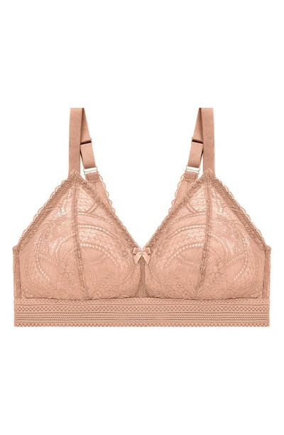 Shop Glamorise Bramour Gramercy Luxe Lace Bralette In Cappuccino