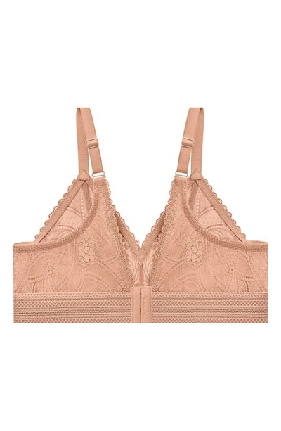 Shop Glamorise Bramour Gramercy Luxe Lace Bralette In Cappuccino