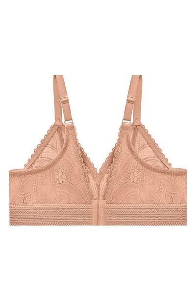 Glamorise Bramour Gramercy Luxe Lace Bralette In Cappuccino