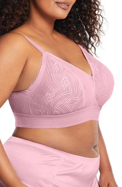 Glamorise Bramour Gramercy Luxe Lace Bralette In Mauve