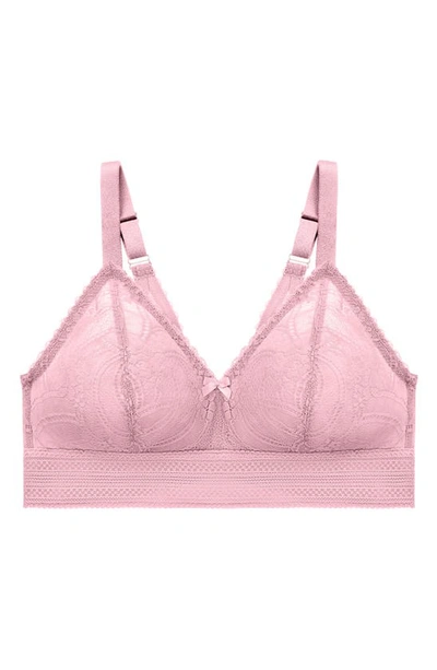 Shop Glamorise Bramour Gramercy Luxe Lace Bralette In Mauve