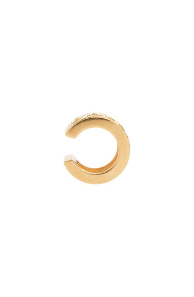 Shop Balenciaga Logo Ear Cuffs In Shiny Gold