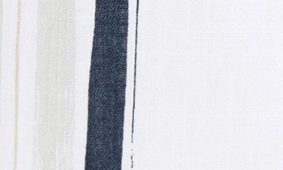 Shop Johnny Bigg Archer Stripe Short Sleeve Cotton Button-up Shirt In White