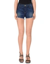 Frame Distressed Denim Shorts In Blue