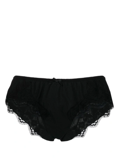 Shop Dolce & Gabbana Dolce&gabbana Lace-trim Briefs In Black