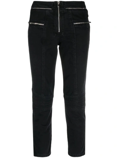 Shop Isabel Marant Zip-embellished Cropped Jeans