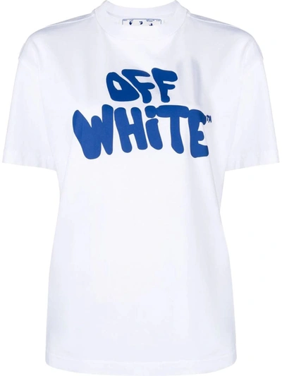 Shop Off-white 70s Type Logo Casual T-shirt