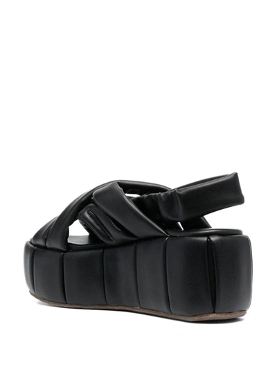 Shop Themoirè 75mm Wedge-heel Sandals In Nero