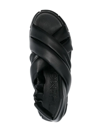 Shop Themoirè 75mm Wedge-heel Sandals In Nero