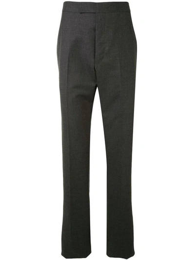 Shop Thom Browne Super 120s Twill Classic Backstrap Trousers