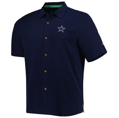 Shop Tommy Bahama Navy Dallas Cowboys Top Of Your Game Camp Button-up Shirt