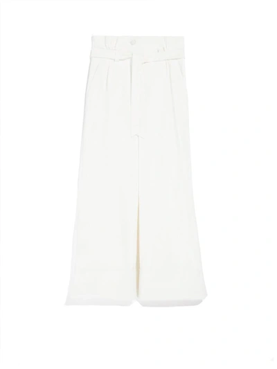 Max Mara Albore Stretch Cotton Crop Flare Trousers