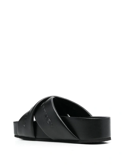 Shop Stella Mccartney Logo-strap Flatform Sandals