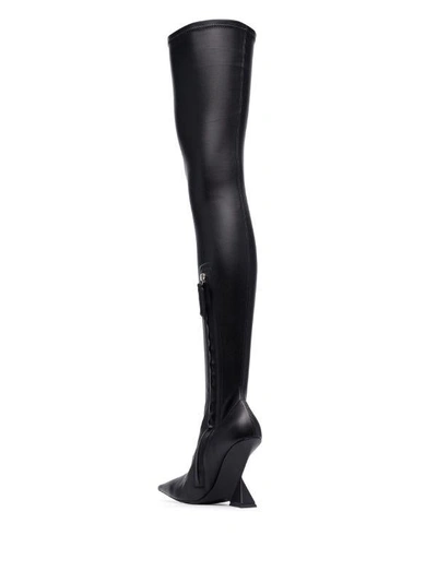 Shop Attico The   'cheope' Stretch Thigh High 105mm In Black