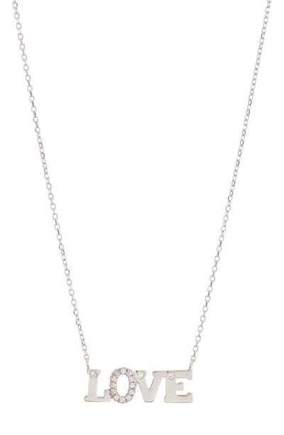 Shop Anzie Typewriter Love Necklace In Sterling Silver