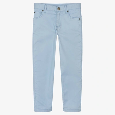 Shop Bonpoint Boys Pale Blue Cotton Jeans