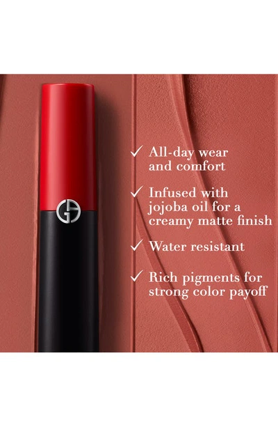 Armani Collezioni Armani Beauty Lip Power Long Lasting Matte Lipstick In Brown