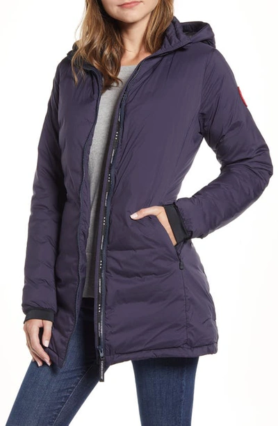 Shop Canada Goose Camp Hooded Down Jacket In Navy