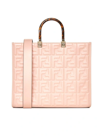 Shop Fendi Monogram Embossed Top Handle Bag In Default Title