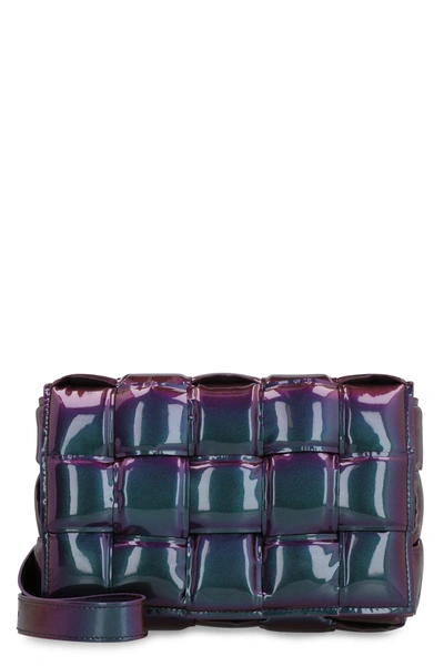 Shop Bottega Veneta Padded Cassette Crossbody Bag In Purple