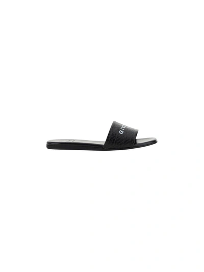Shop Givenchy 4g Flat Mule Sandal Shoes In Black
