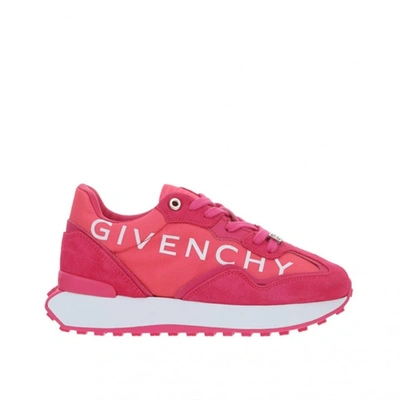 Shop Givenchy Canvas And Suede Sneakers In Pink