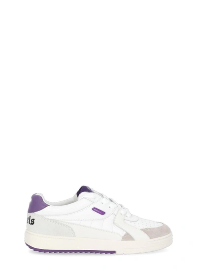 Shop Palm Angels Palm University Sneakers In White Purple