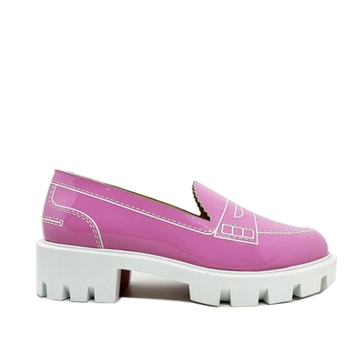 Shop Christian Louboutin Leather Loafers In Pink