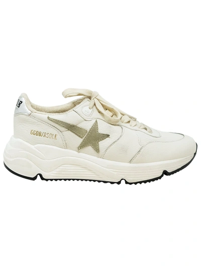 Shop Golden Goose White Leather Running Sole Sneakers