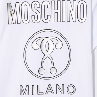 Shop Moschino Unisex Logo T-shirt In White
