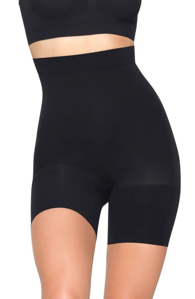 Skims Womens Onyx Sculpt Fitted Stretch-woven Shorts In Onyx