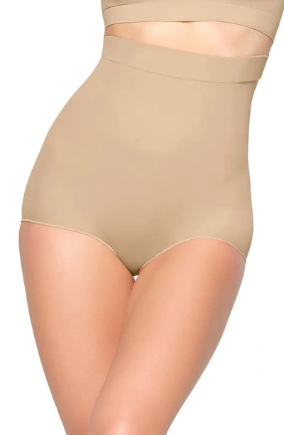 Shop Skims Everyday Sculpt High-waisted Briefs In Clay