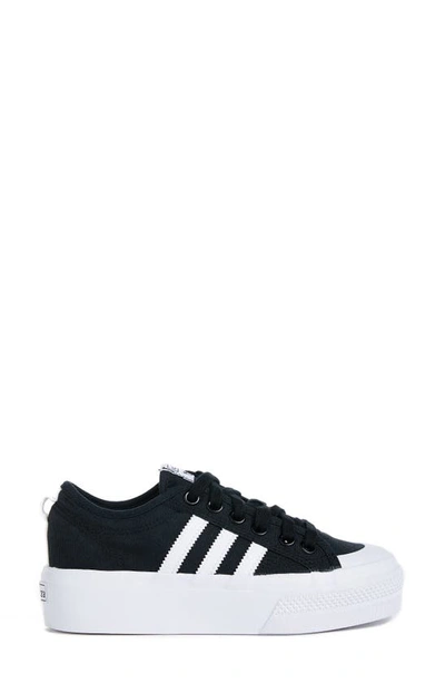Shop Adidas Originals Nizza Platform Sneaker In Black/ White/ White