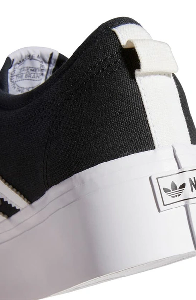 Shop Adidas Originals Nizza Platform Sneaker In Black/ White/ White