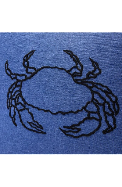 Shop The Conran Shop Crab Under The Sea Embroidered Accent Pillow In Blue