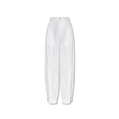 Shop Bottega Veneta Loose-fitting Trousers In White