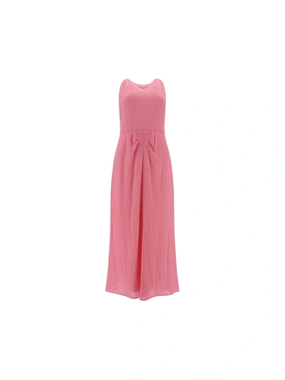 Shop Prada Midi Dress In Rosa