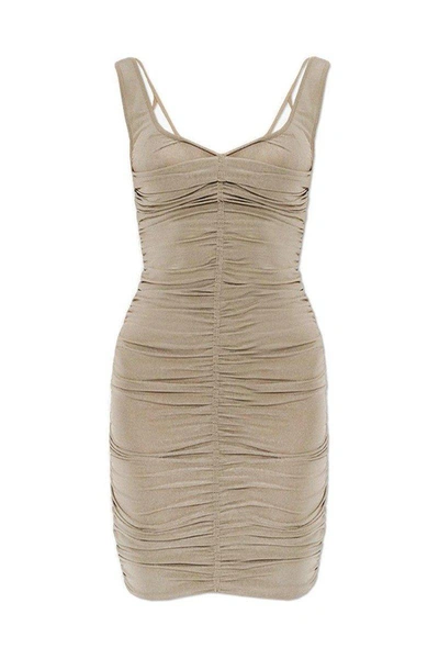 Shop Givenchy Ruched Sleeveless Mini Dress In Default Title