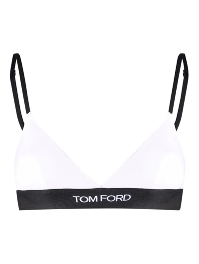 Shop Tom Ford Underwear Bra Knitted In White