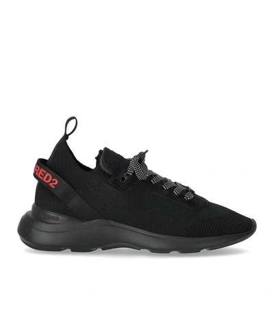 Shop Dsquared2 Fly Black Sneaker In Black/black