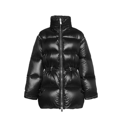 Shop Givenchy Hooded Quilted Coat In Black