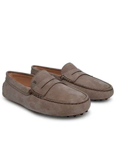 Shop Tod's Beige Leather Loafers
