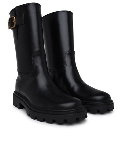 Shop Tod's Black Leather Boots