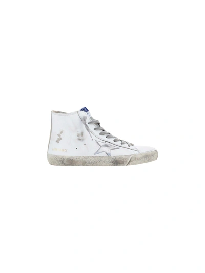 Shop Golden Goose Francy Sneakers In White/red/tobacco/suede