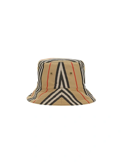 Shop Burberry Icon Bucket Hat In Archive Beige