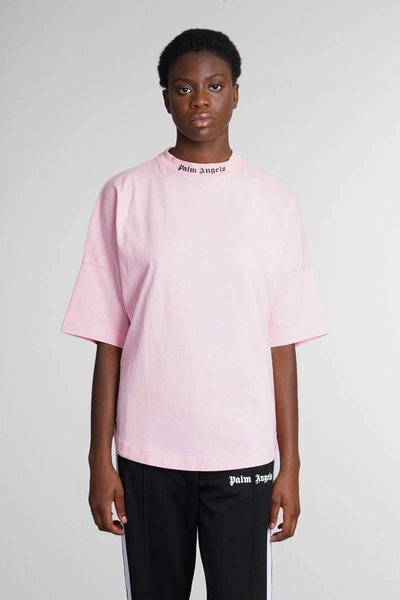 Shop Palm Angels T-shirt In Rose-pink Cotton