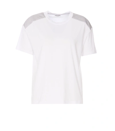 Shop Brunello Cucinelli T-shirt With Jewel In White