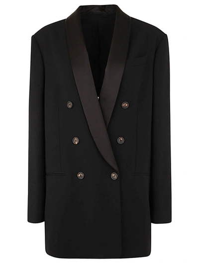 Shop Brunello Cucinelli Double Breasted Jacket In Black