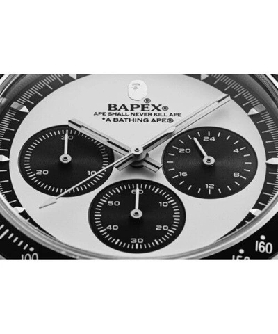 Pre-owned A Bathing Ape Men's Wrist Watch Classic Type 4 Bapex M Ss White 1i80187004